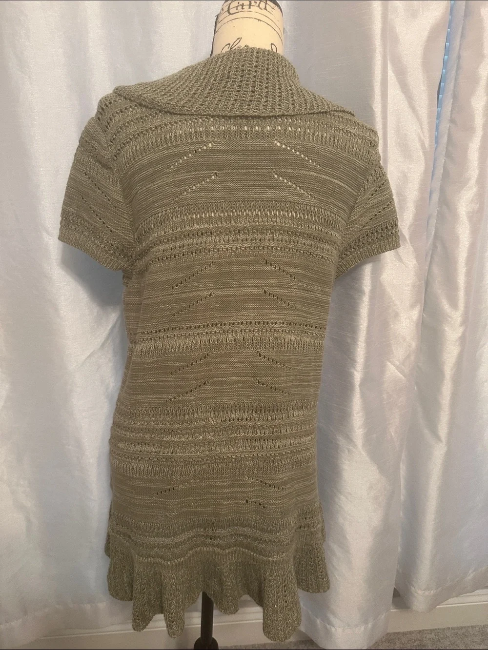 Women's Short-Sleeve Knit Cardigan Sweater